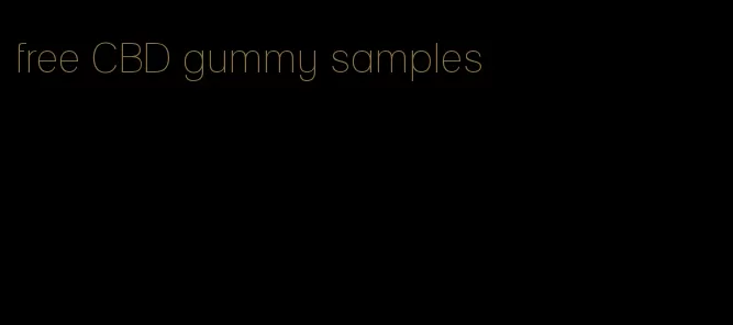 free CBD gummy samples