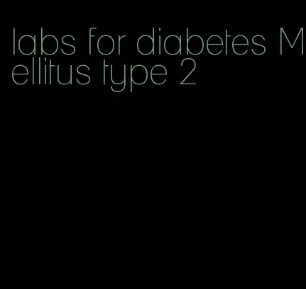 labs for diabetes Mellitus type 2