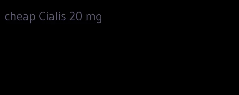 cheap Cialis 20 mg