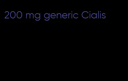 200 mg generic Cialis