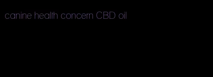 canine health concern CBD oil