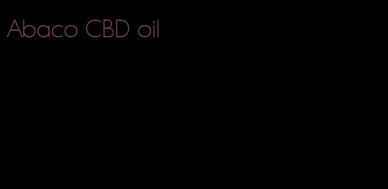 Abaco CBD oil