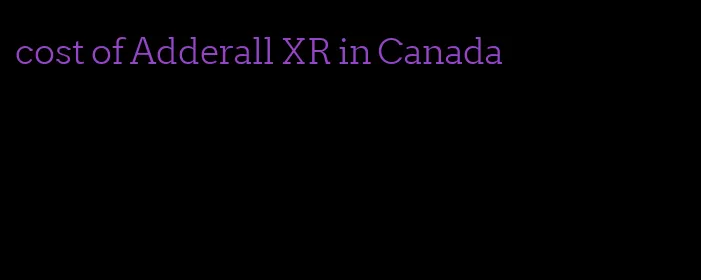cost of Adderall XR in Canada