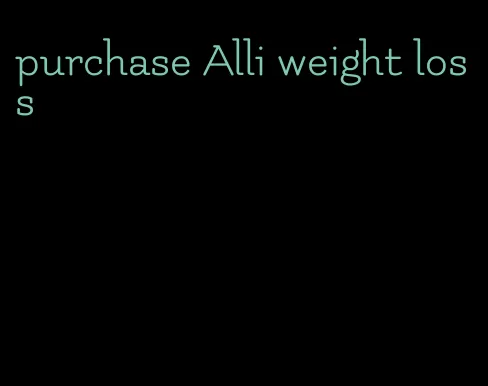 purchase Alli weight loss