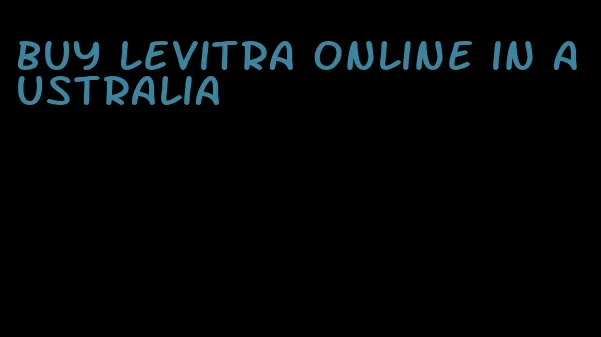 buy Levitra online in Australia