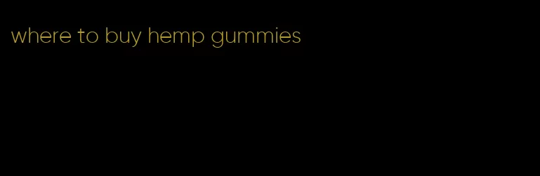 where to buy hemp gummies