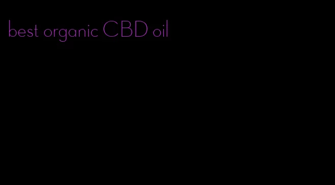 best organic CBD oil