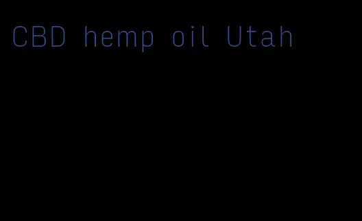 CBD hemp oil Utah