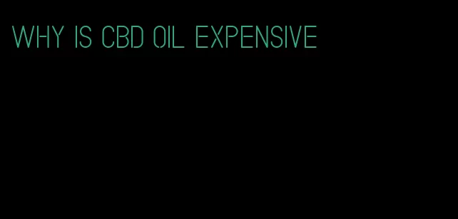 why is CBD oil expensive