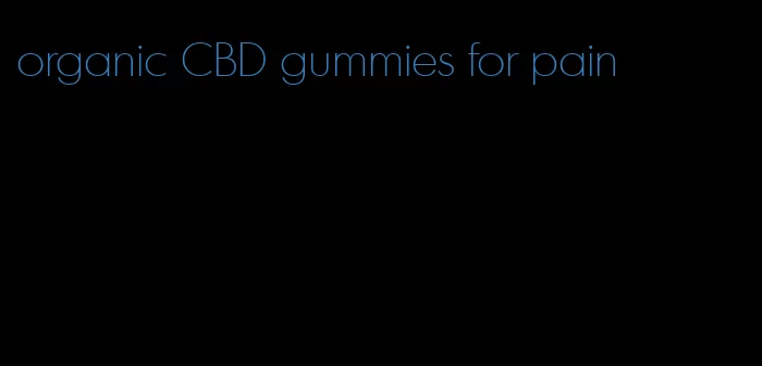 organic CBD gummies for pain