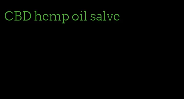 CBD hemp oil salve