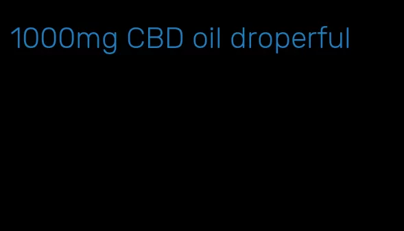 1000mg CBD oil droperful