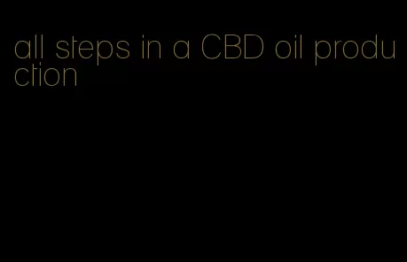 all steps in a CBD oil production