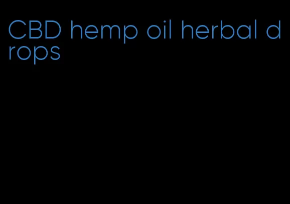 CBD hemp oil herbal drops