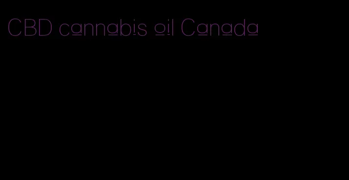 CBD cannabis oil Canada
