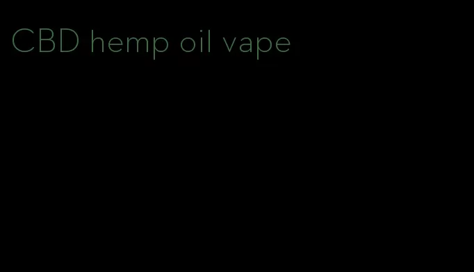 CBD hemp oil vape