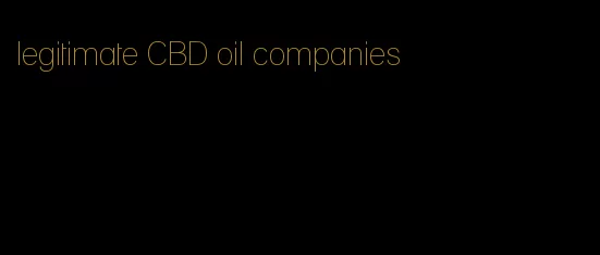 legitimate CBD oil companies