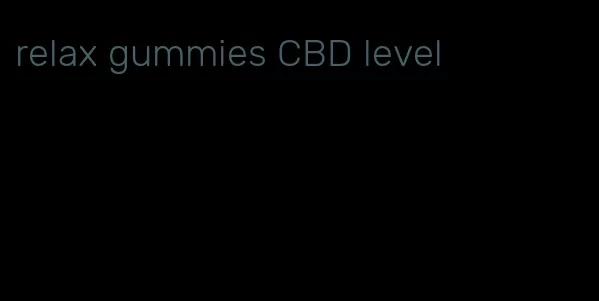 relax gummies CBD level