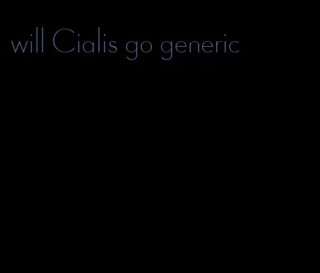 will Cialis go generic