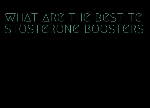 what are the best testosterone boosters