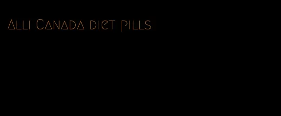 Alli Canada diet pills