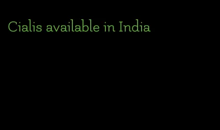 Cialis available in India