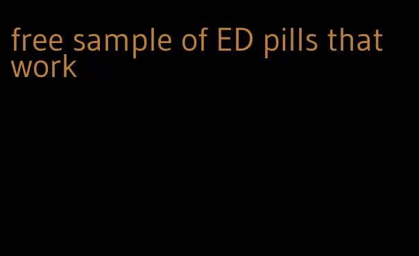 free sample of ED pills that work