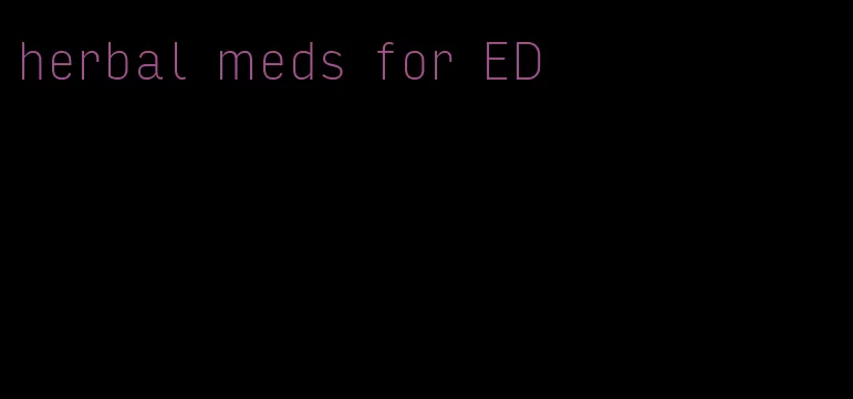 herbal meds for ED