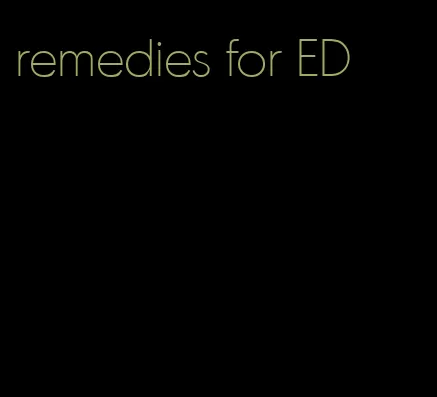 remedies for ED