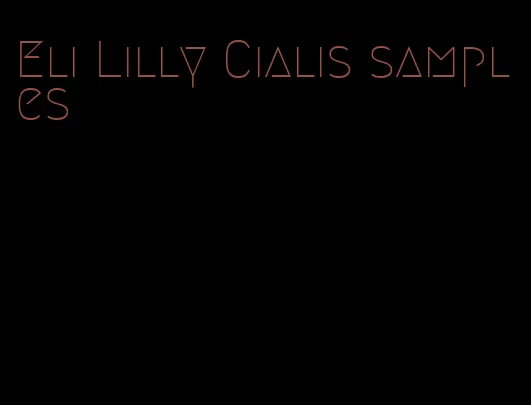 Eli Lilly Cialis samples