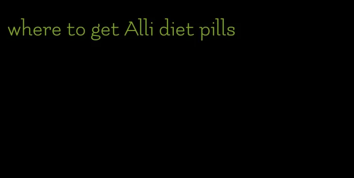 where to get Alli diet pills