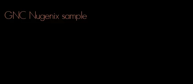 GNC Nugenix sample
