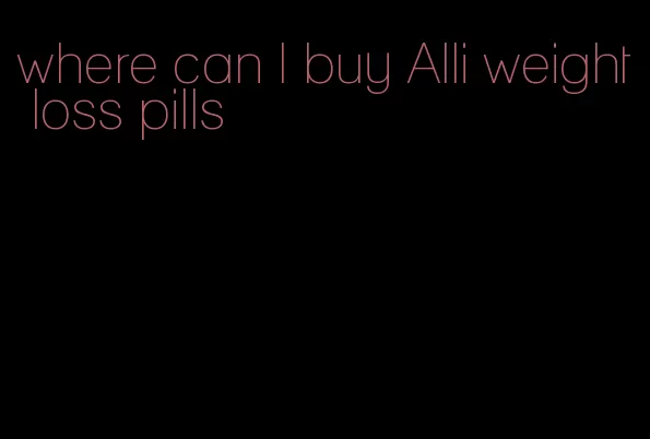where can I buy Alli weight loss pills