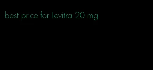 best price for Levitra 20 mg