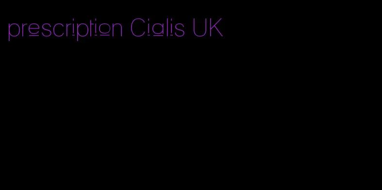prescription Cialis UK