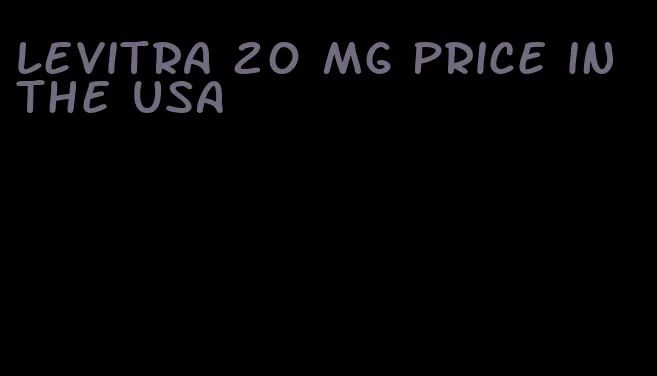 Levitra 20 mg price in the USA