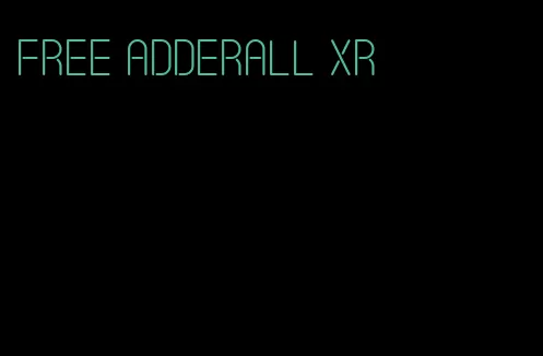 free Adderall XR