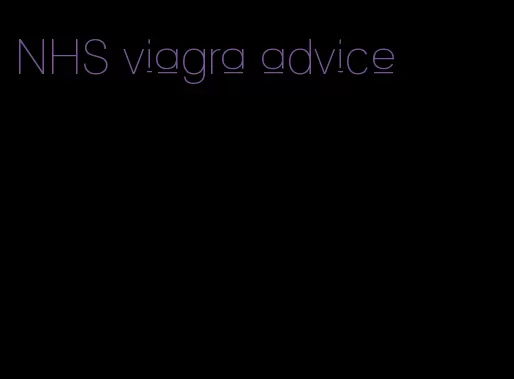 NHS viagra advice