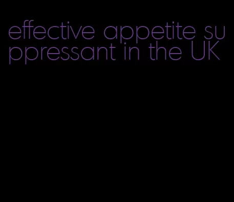 effective appetite suppressant in the UK