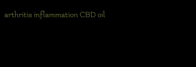 arthritis inflammation CBD oil