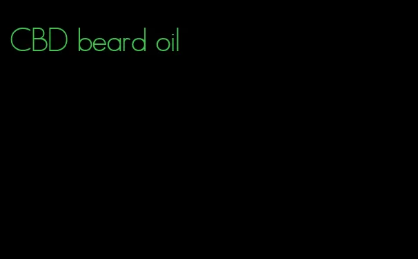CBD beard oil