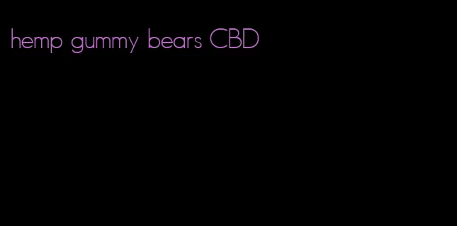 hemp gummy bears CBD