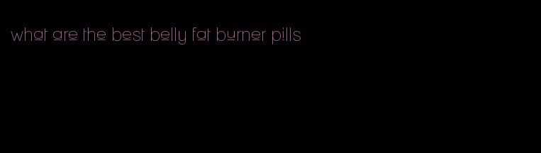what are the best belly fat burner pills