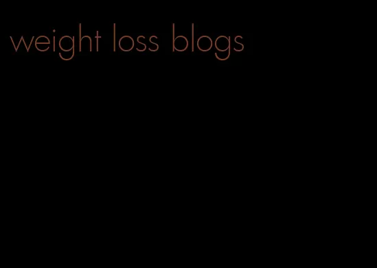 weight loss blogs