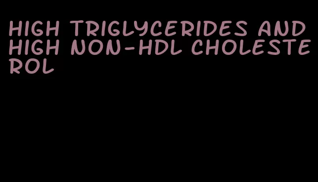 high triglycerides and high non-HDL cholesterol