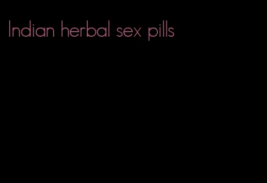 Indian herbal sex pills