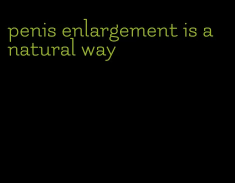 penis enlargement is a natural way