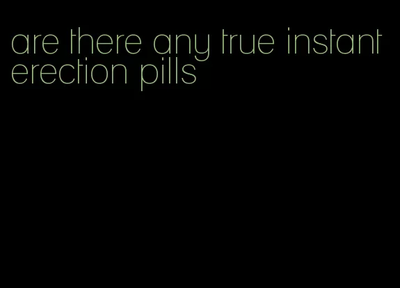 are there any true instant erection pills