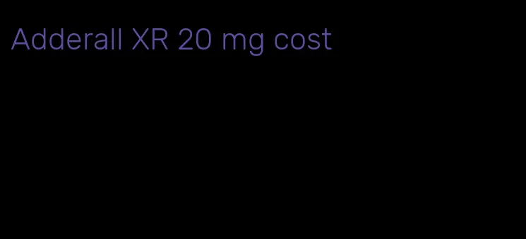 Adderall XR 20 mg cost