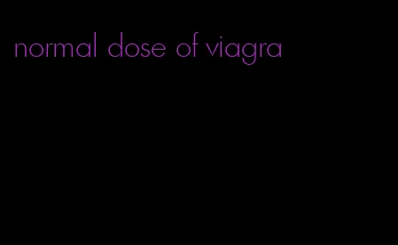 normal dose of viagra